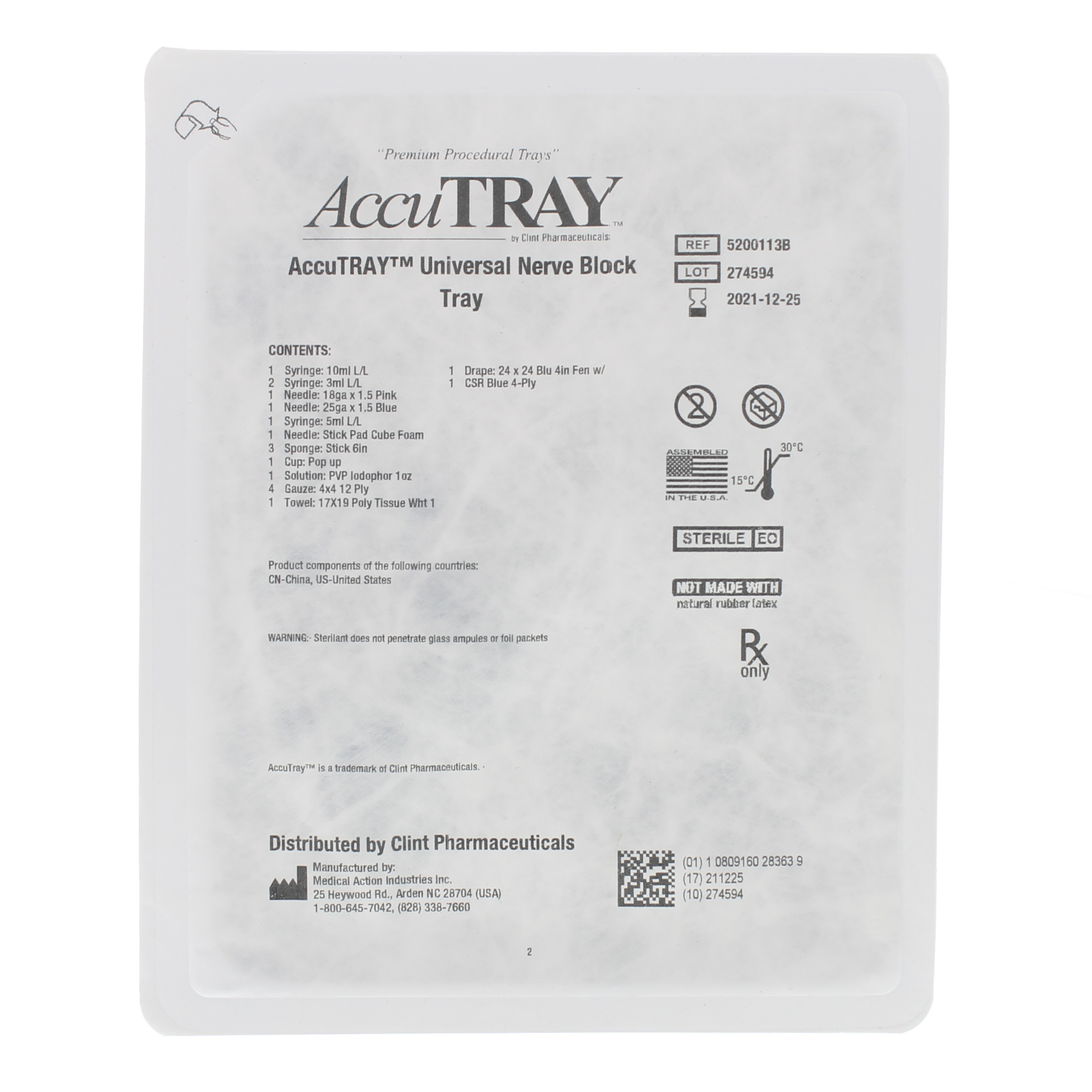 AccuTray™ Universal Nerve Block Tray